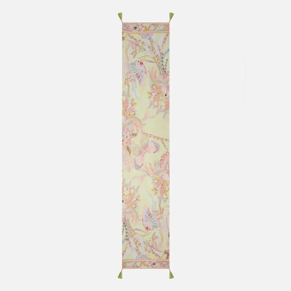 Camilla “Cosmic Tuscan” floral pastel boho hippie scarf shawl top belt headwrsp